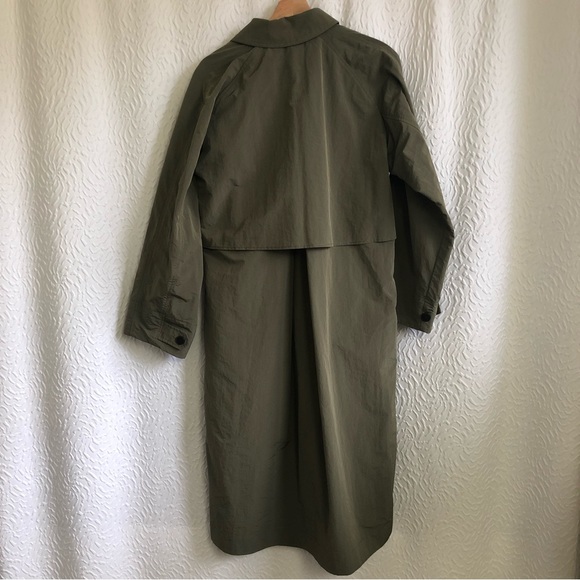Aritzia The Group by Babaton Skylar Trench Coat Olive Moss Green - Picture 8 of 16